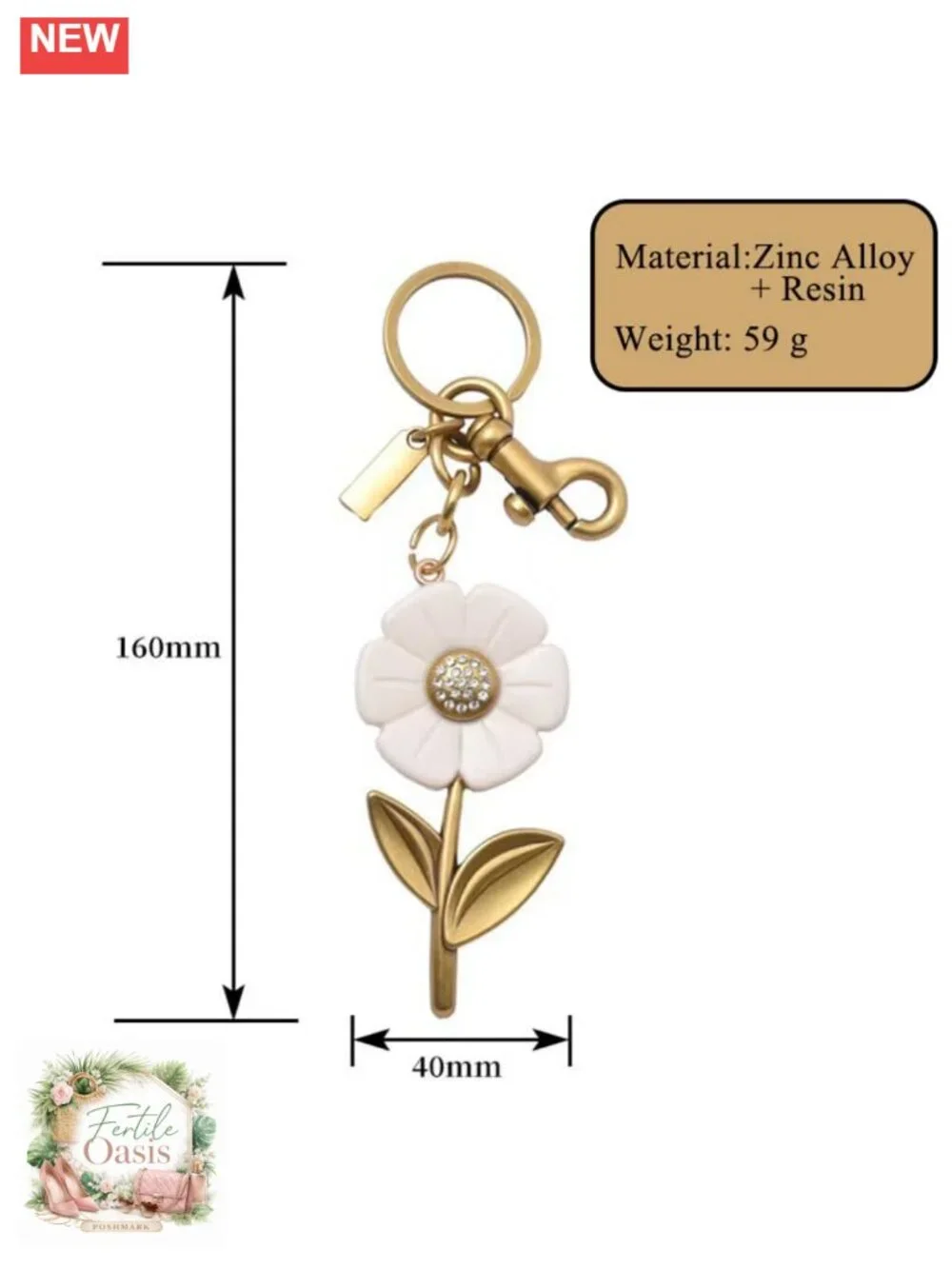 Metal Bag Charm Keychain Purse Charm for Handbag Vintage Geometric